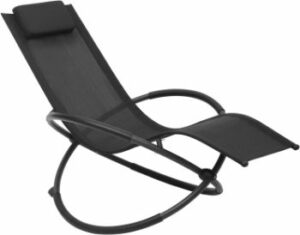 WOLTU LS002sz Chaise Longue Pliable Bain de Soleil pour Jardin fauteil Relax Baignoire en Tissu Respirant Charge maximale 160 kg, Noir