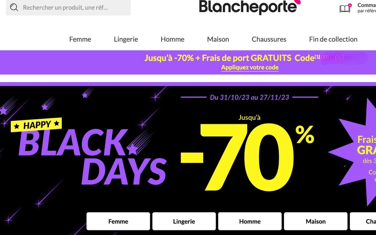 Blancheporte black friday